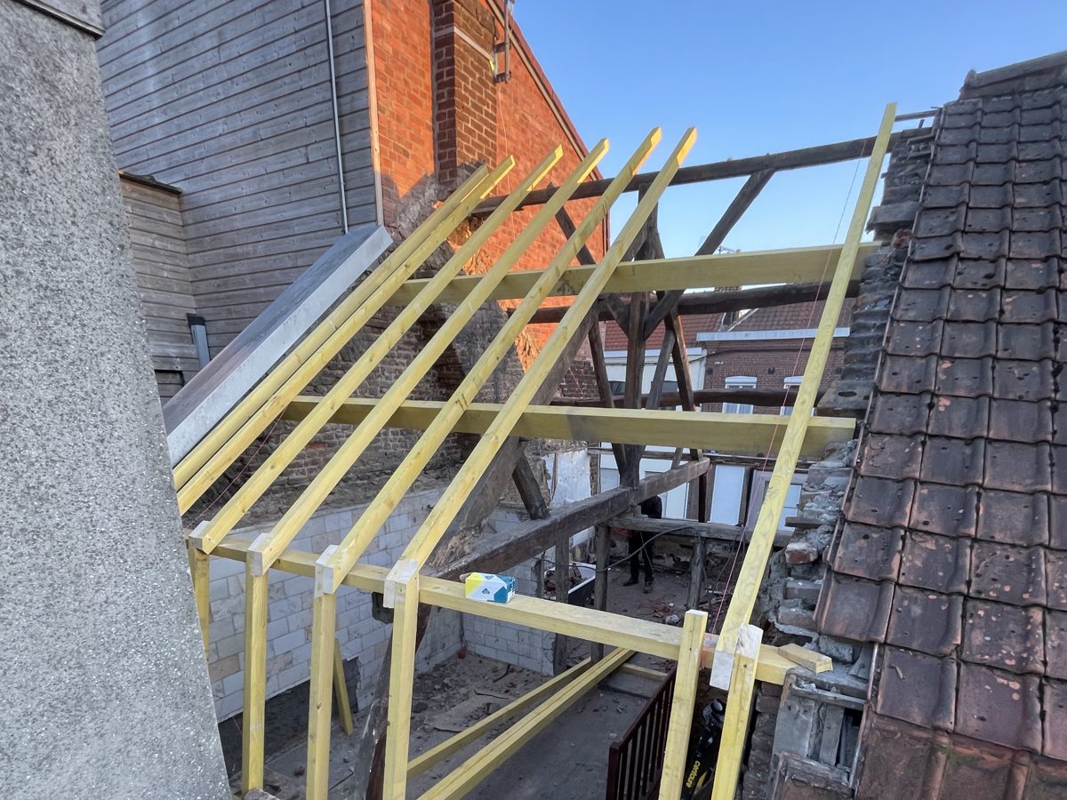 Charpente bois d'une extension
